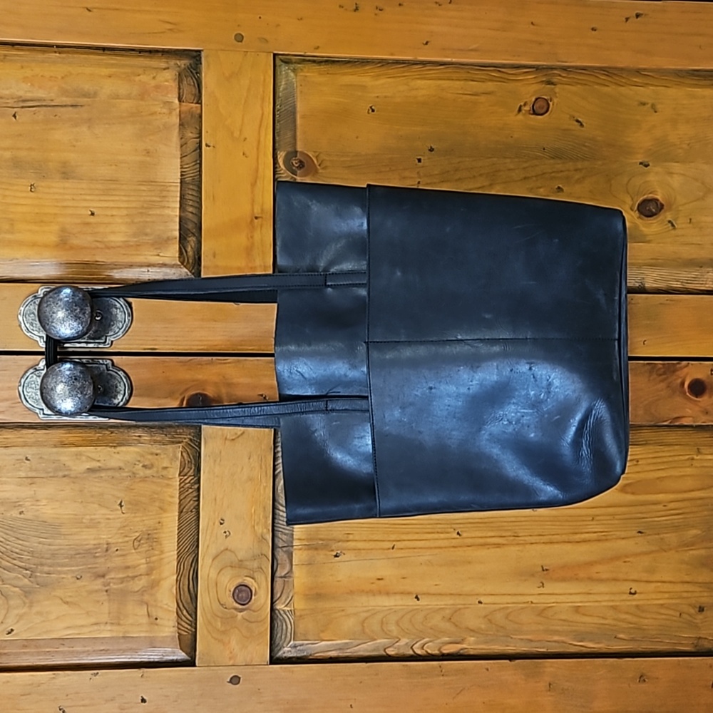 Black FashionAble leather tote